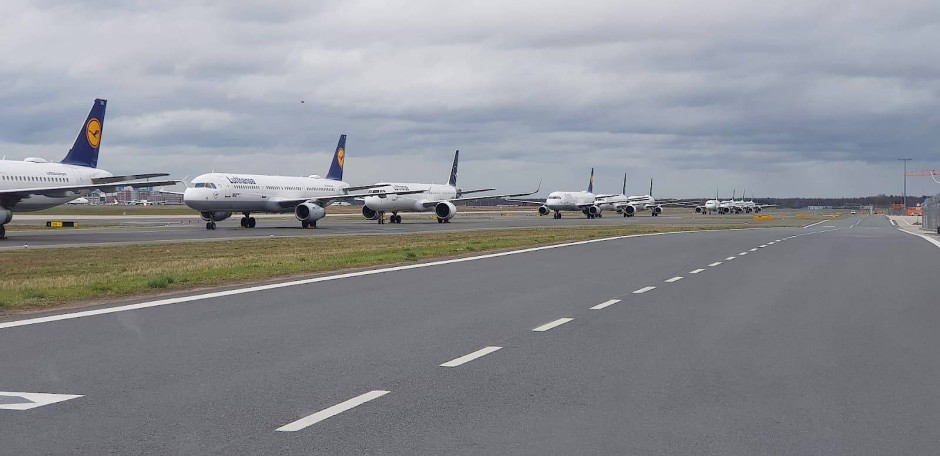 Flughafen Frankfurt Corona Flugzeuge Parken www.faz.net