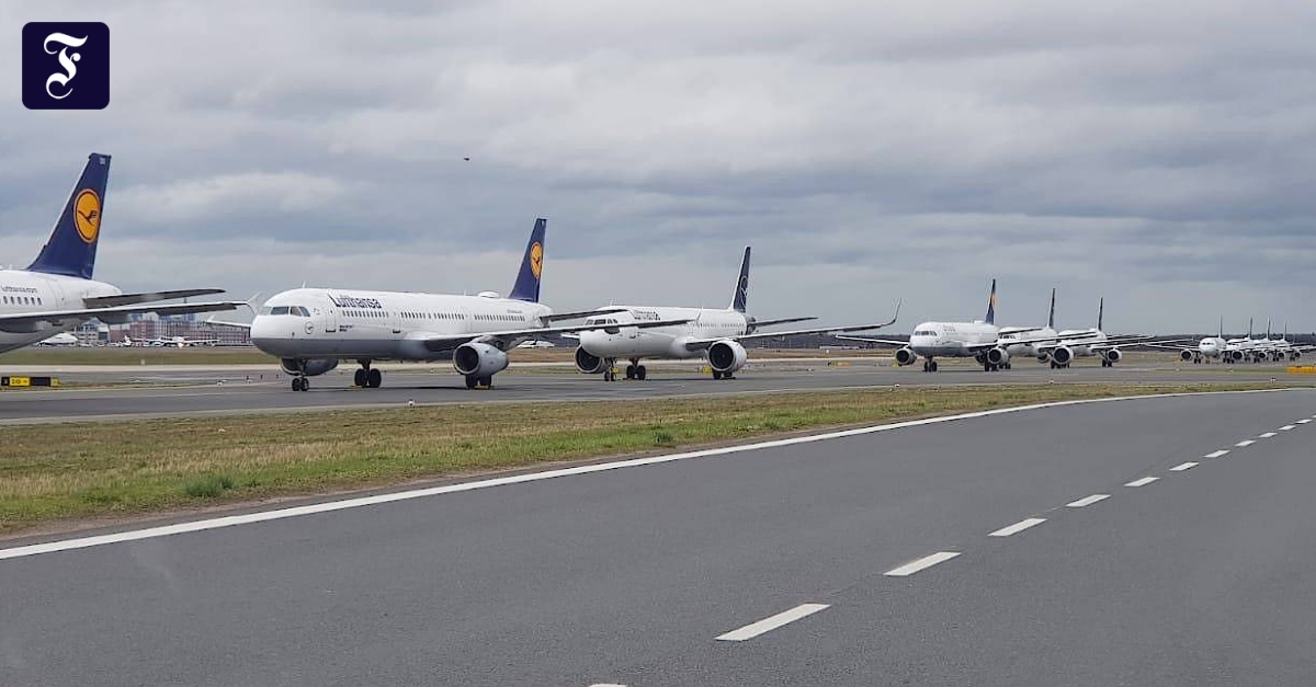 Flughafen Frankfurt Corona Flugzeuge Parken www.faz.net