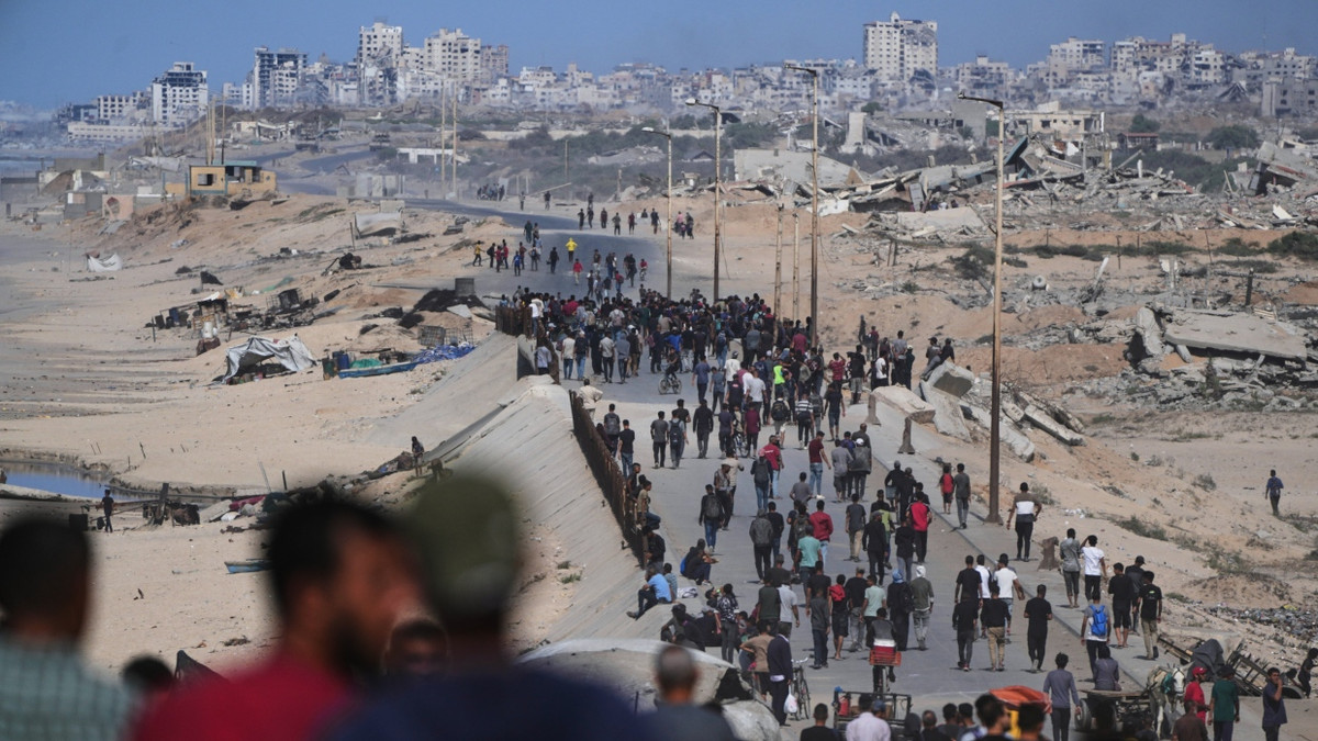 Eine Straße, die Richtung Gaza-Stadt führt, am 9. Oktober 2025 - AP