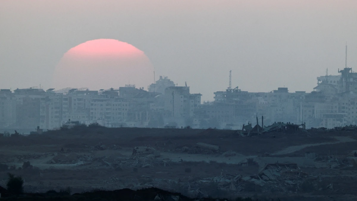 Sonnenuntergang über Gaza-Stadt - Reuters