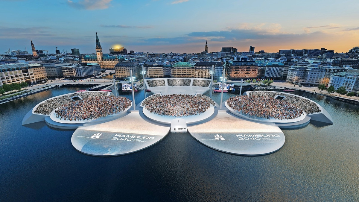 Illustration zur Olympia-Bewerbung der Stadt Hamburg - Neuland Concerts