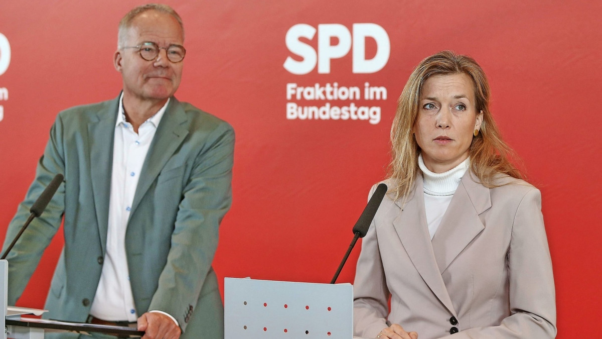 SPD-Fraktionsvorsitzender Matthias Miersch und seine Stellvertreterin Siemtje Möller - Picture Alliance