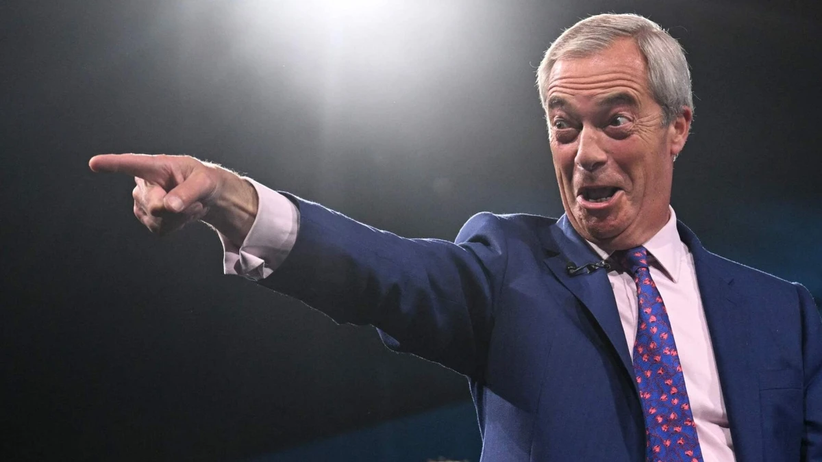 Nigel Farage in Birmingham - AFP