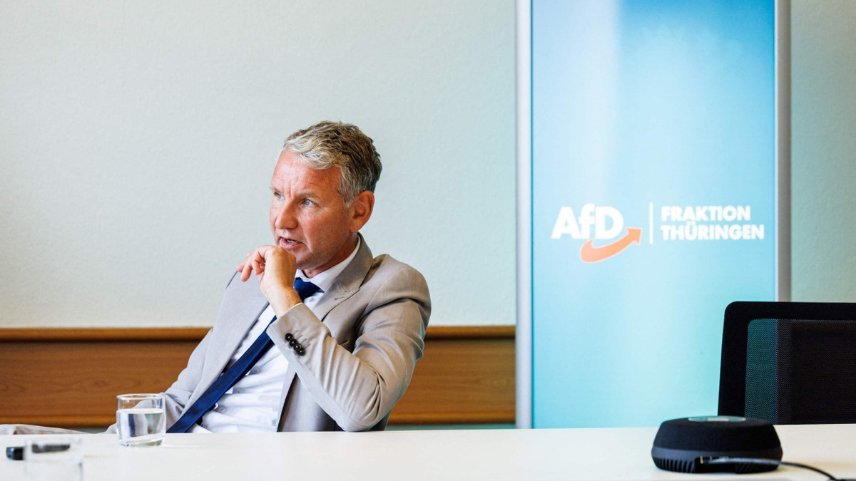 Der Thüringer AfD-Vorsitzende Björn Höcke im September in Erfurt - AFP