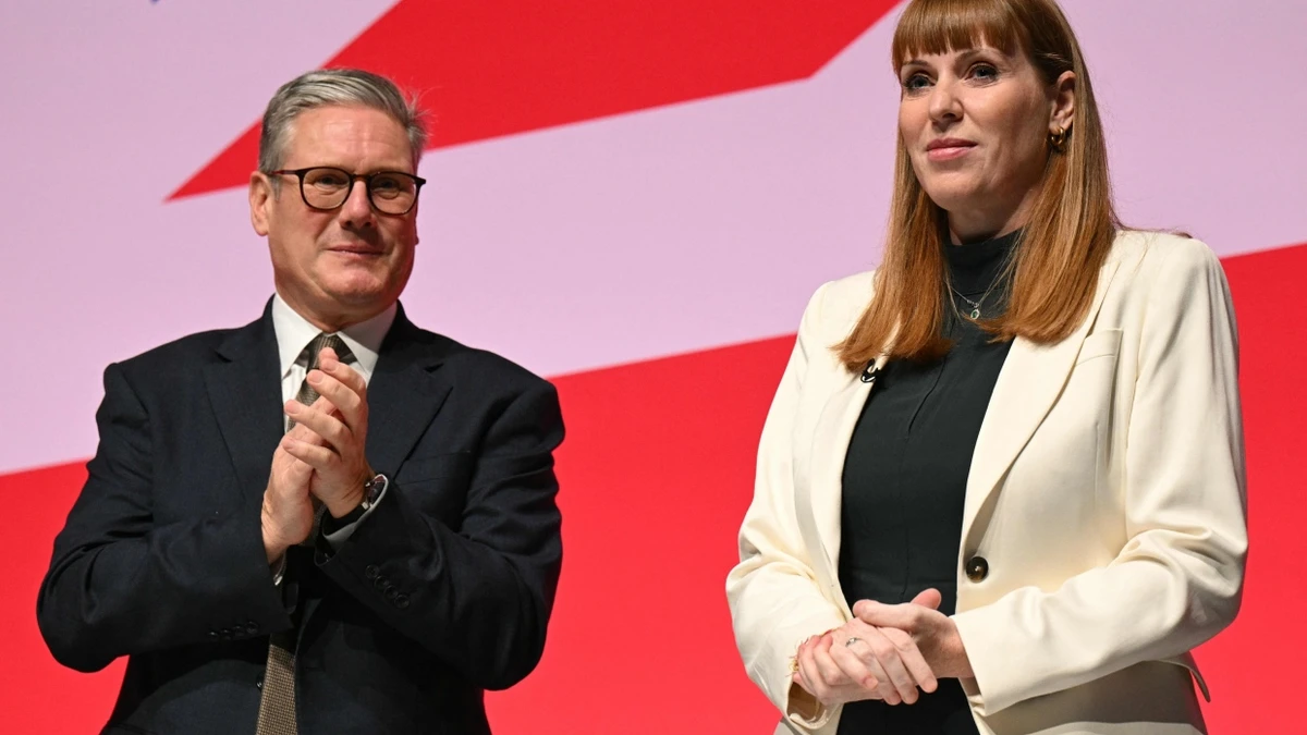 Die ehemalige stellvertretende Premierministerin und Bauministerin in Großbritannien Angela Rayner bei der Labour-Konferenz im September vorigen Jahres - AFP