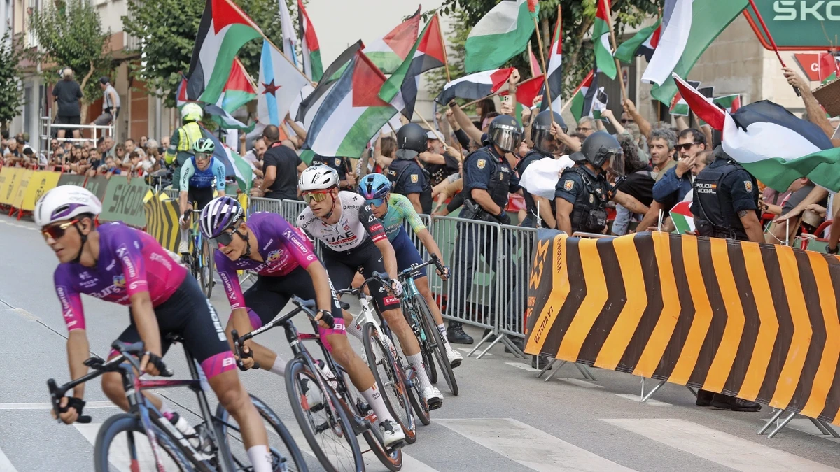 Der Protest begleitet die Vuelta auf beinahe jeder Etappe. - EPA