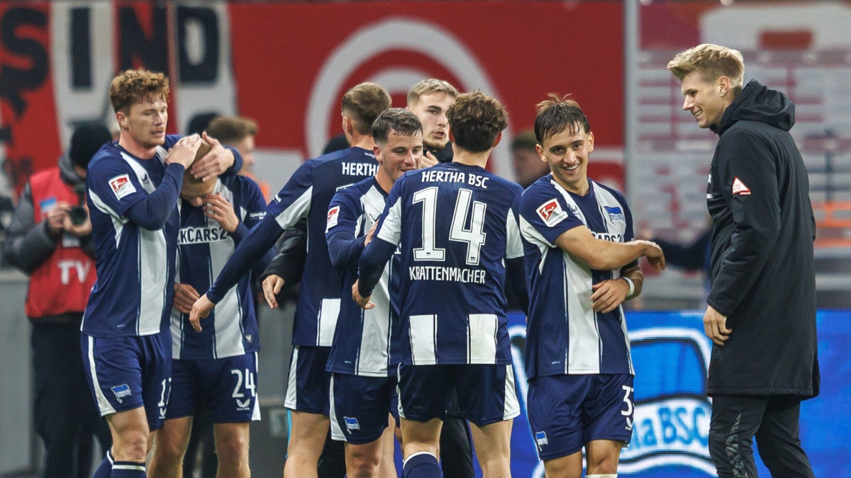 Maurice Krattenmacher schoss das späte Siegtor für die Hertha BSC. - dpa