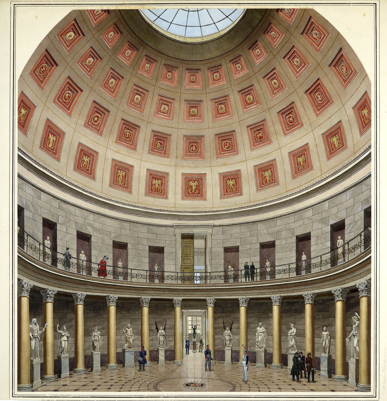 Ein deutsches Pantheon: die Rotunde des Alten Museums auf einem Gemälde von Carl Emmanuel Conrad, 1830