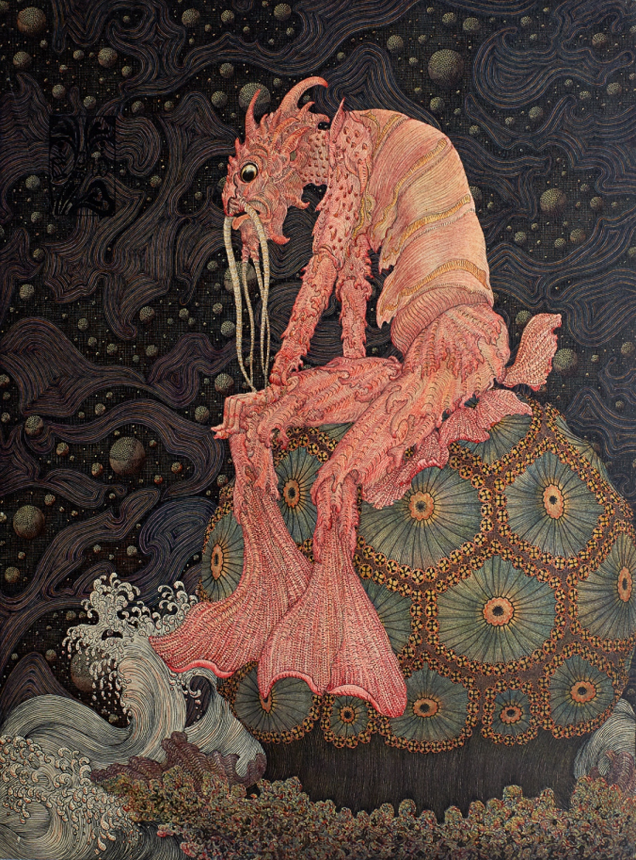 Phantastische Wesen: Ilna Ewers-Wunderwald war künstlerisch ein Multitalent und malte diesen „Wassermann“ zwischen 1910 und 1914.