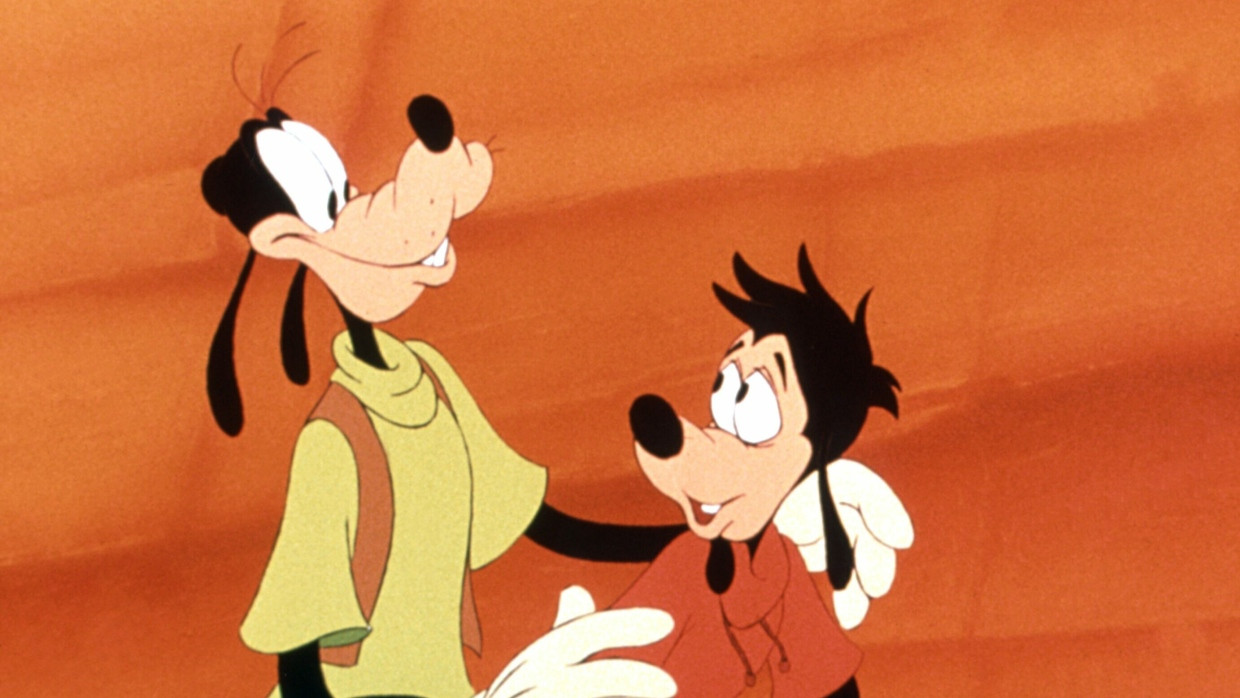 Kennt sich mit Jugendlichen aus: Zeichentrickfigur Goofy mit seinem Sohn Max. Ob Max seinen Vater wohl „goofy“ findet?
