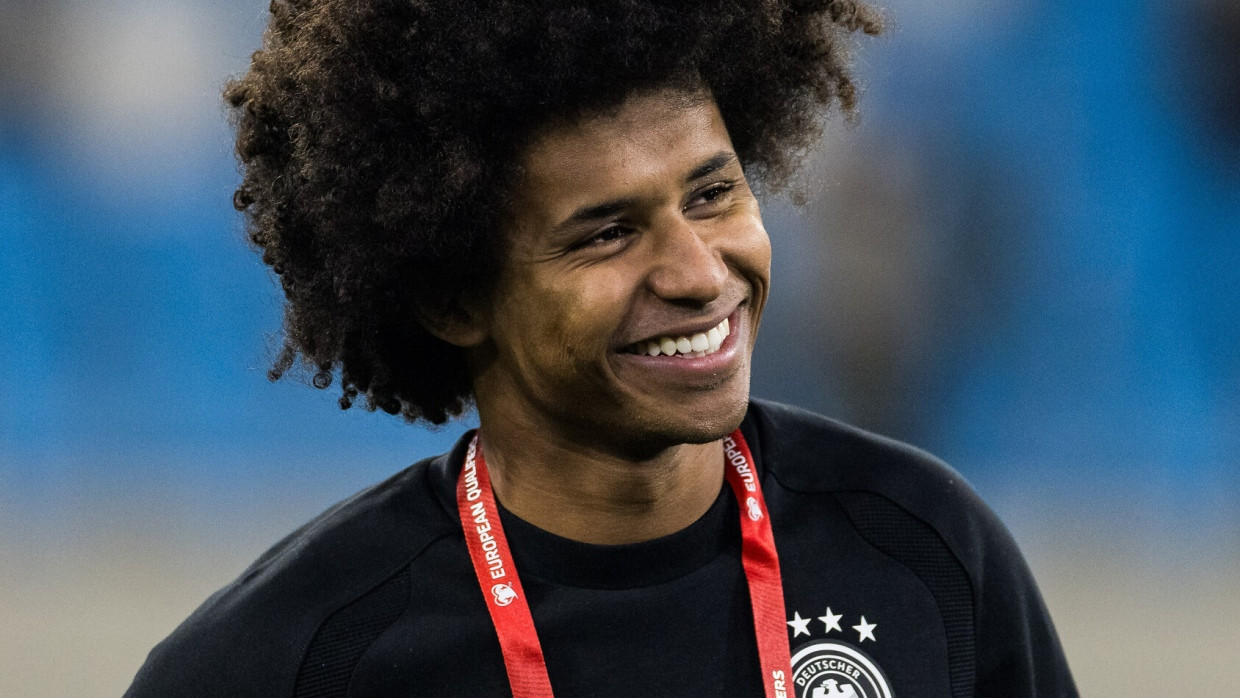 Karim Adeyemi am Freitag vor dem deutschen Spiel in Luxemburg