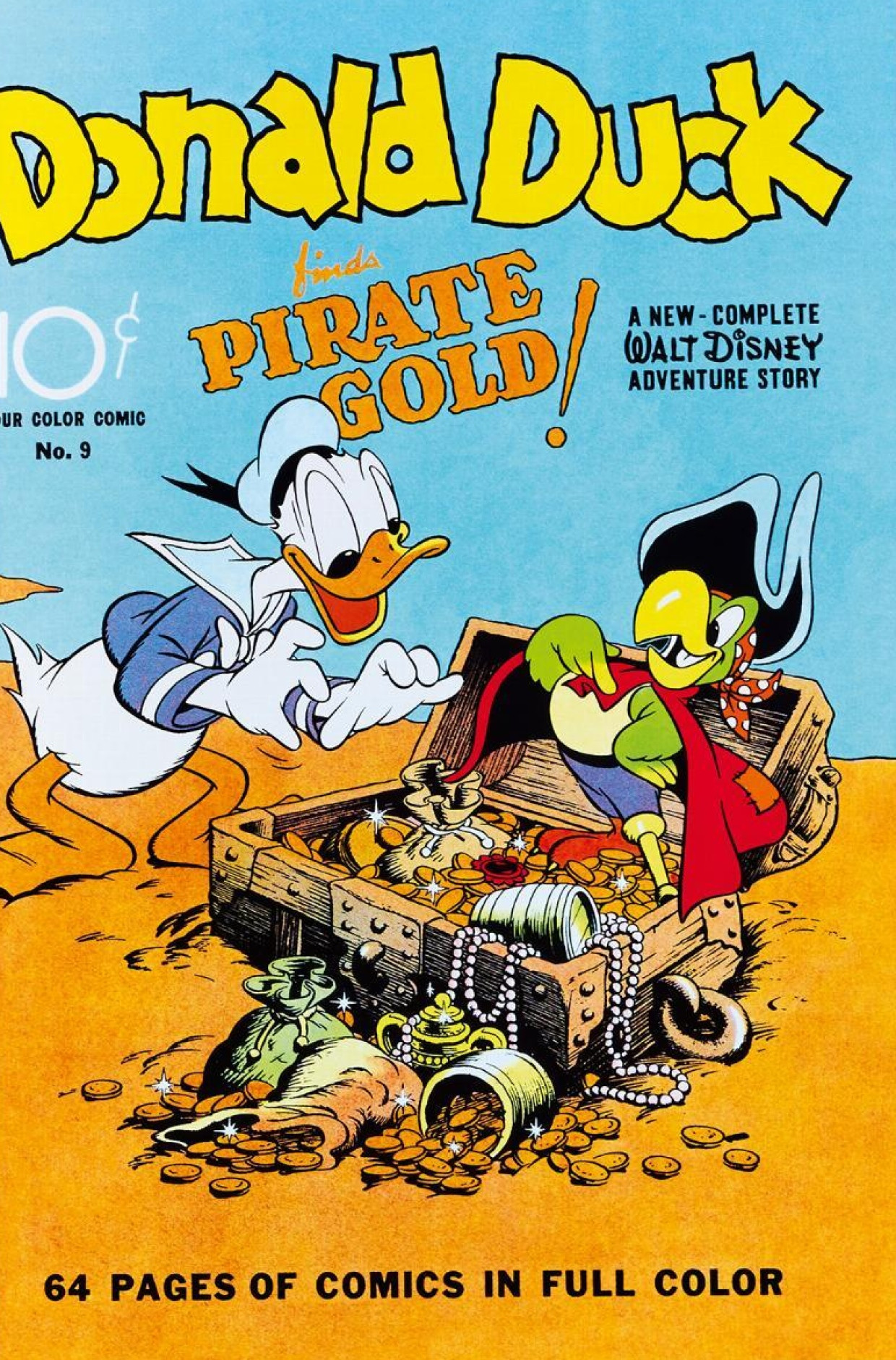 Das Cover von „Four Color“-Heft 9, dem Duck-Debüt von Carl Barks, erschienen 1942