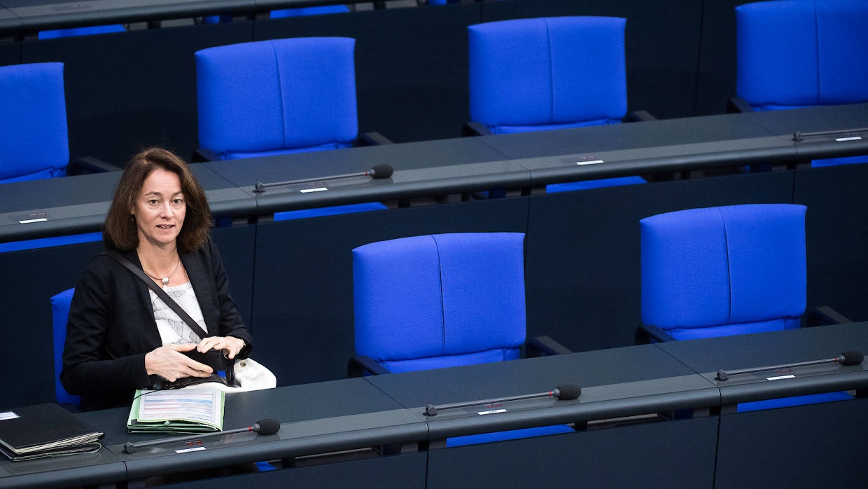 Scheint von Googles Anrennen gegen die Pläne zur EU-Urheberrichtlinie doch irgendwie beeindruckt: Bundesjustizministerin Katarina Barley im Bundestag