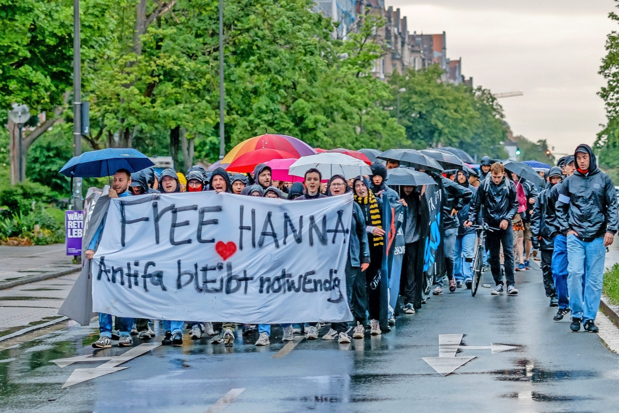 Hanna S.'nin destekçileri Mayıs ayında Nürnberg'in Gostenhof semtinde