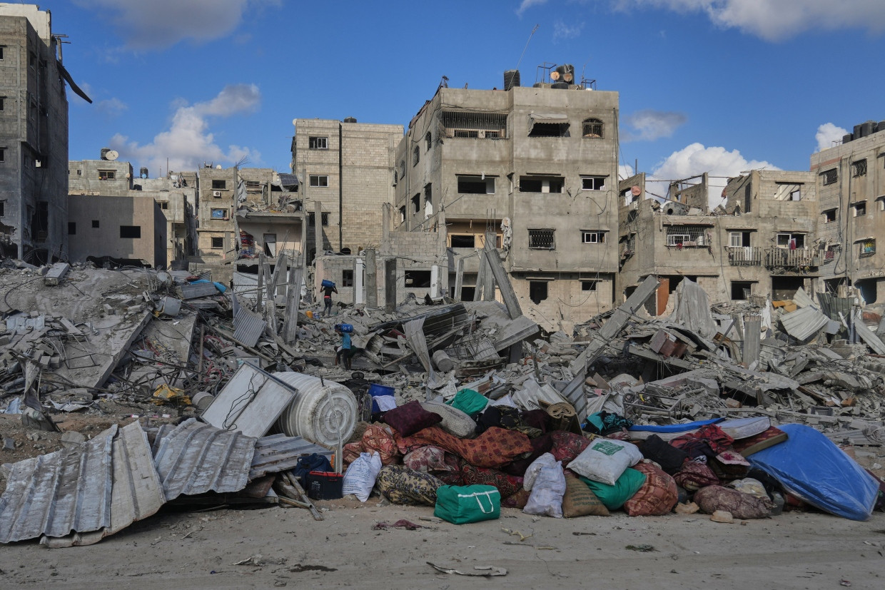 Zerstörte Häuser im Oktober im Gazastreifen
